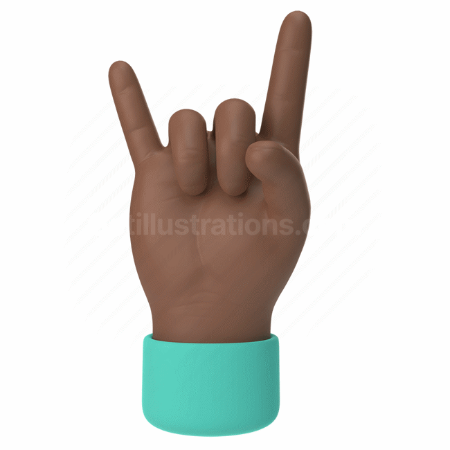 emoticon, emoji, sticker, gesture, hand, rock, dark